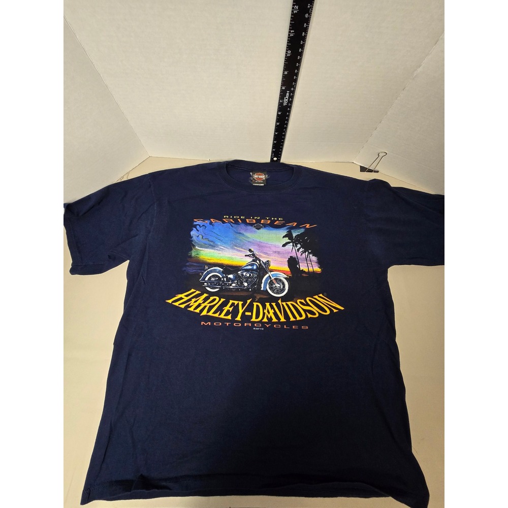 Harley-Davidson Men's XL TShirt St Thomas US Virgin Islands Blue